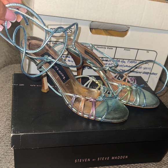 Steven by Steve Madden Iridescent Strappy Heels - Picture 1 of 1